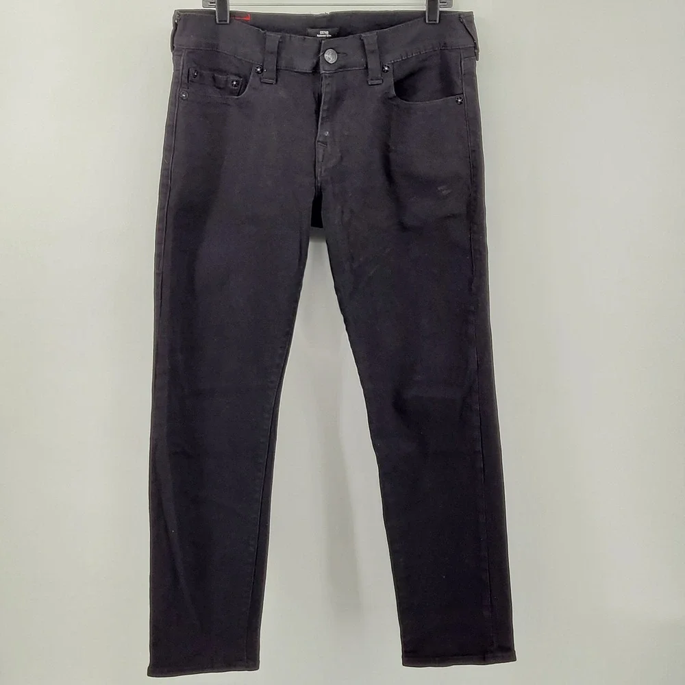 True Religion Geno Relaxed Slim 32‎ Black Jeans Mens